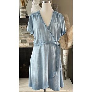 Jean wrap dress